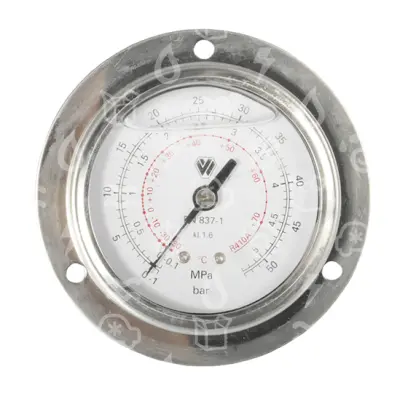 manometr vysokotlaký olejový WIGAM, 60 mm, R410A, zadní připojení /45814